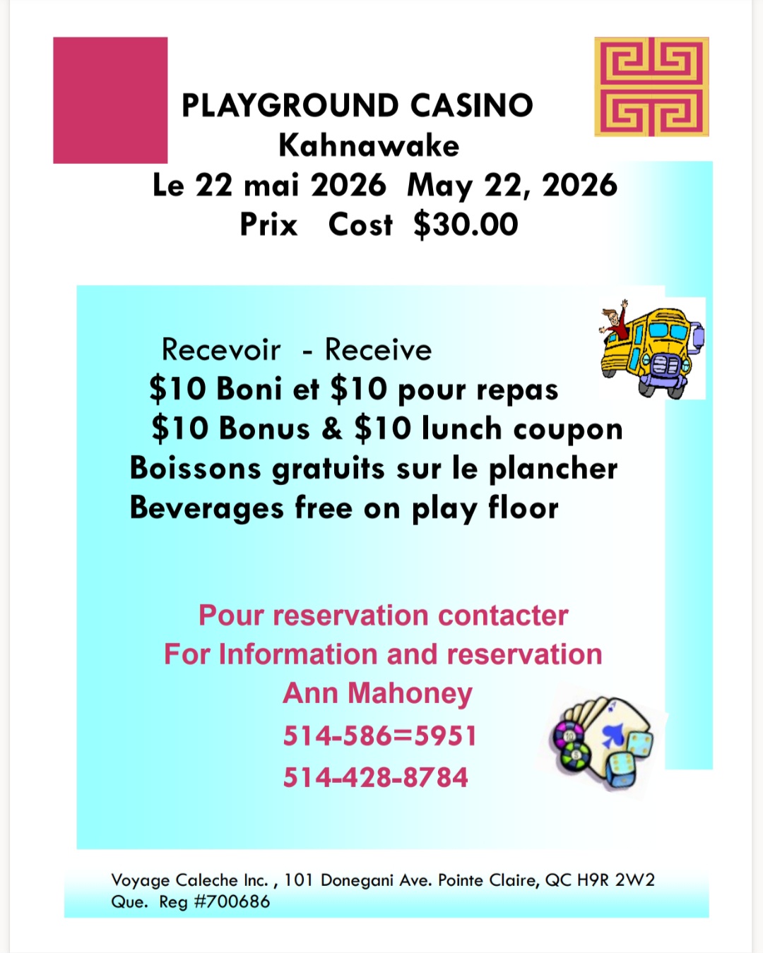 KAHNAWAKE PLAYGROUND CASINO MAY 22, 2026